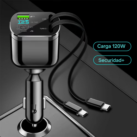 Cargador Retráctil Para Móvil 120W